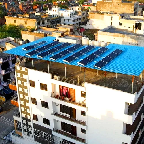 Tin Shade Solar Panel Structure in Tenkasi